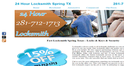 Desktop Screenshot of 24locksmithspringtx.com